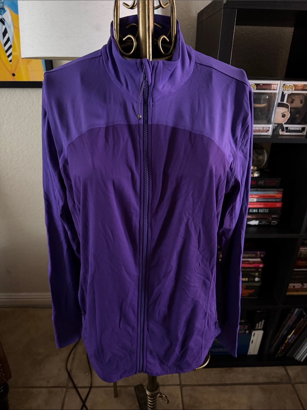 Ideology Women's Purple Zip-Up Utility Jacket